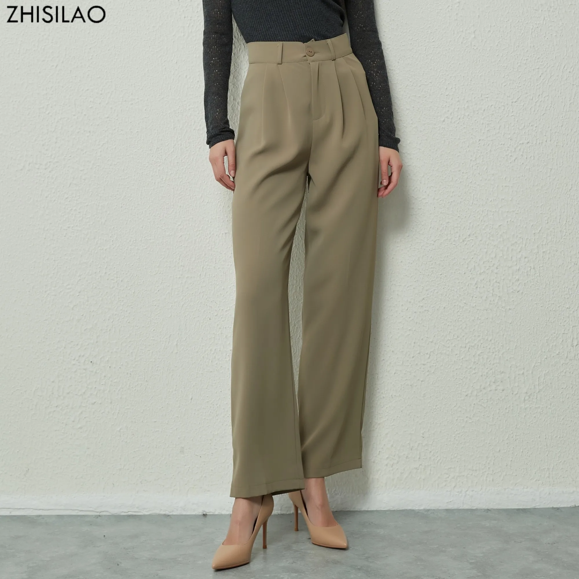 Pilt /59150/Zhisilao-uus-lai-jalg-sirge-püksid-elegantne-tahke-2_share/upload.jpeg