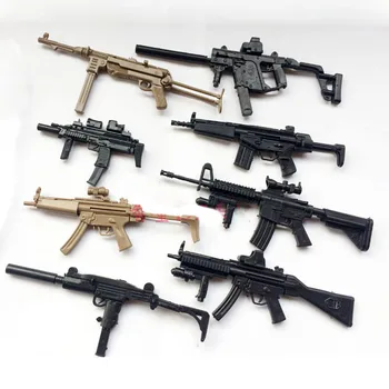 1:6 Pange Relv 1 / 6 Relva Mudeli MP5 MP40 MP7 UZI püstolkuulipilduja Plastikust Sõjalise Simulatsiooni Mänguasjad Värv Juhuslik