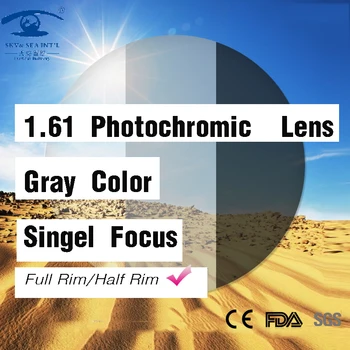 1.61 Indeks Photochromic Hall Läätsed, Värvilised Läätsed Silma Retsepti Objektiivi Silmad Üleminekud Objektiivi Lühinägevus lentes opticos