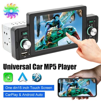 1 Din Auto Raadio 5 tolline HD CarPlay Autoradio Multimeedia Mängija, Touch Ekraan, Bluetooth MirrorLink FM-Vastuvõtja Auto Tarvikud