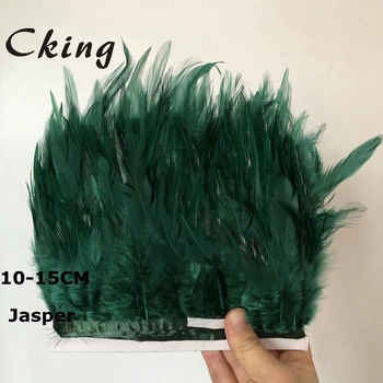 10 Meetrit Jasper Värvi Värvitud kana hackle sulg trimmib 10-15cm 4-6inches laius kukk saba sulg erisoodustuse riba paelad