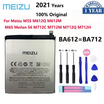 100% Originaal 3000mAh Aku Meizu M5S 5S BA612 M612Q M612M BA712 M6S 6S Meilan S6 M712C/H/Q/M Telefon Patareid Bateria