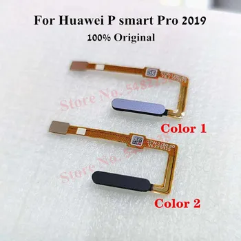 100% Originaal Fingerprint Sensor Flex Kaabel Huawei P smart Pro 2019 Touch ID Home Peamised Nupud Pistik Sõrmejälje skänner