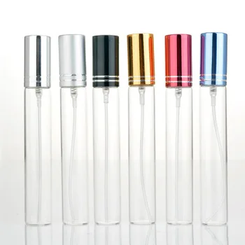 100tk/palju 15ml Selge Klaas Pihusti Pudel Korduvtäidetavaid Colorfull Alumiinium kork Pihustada Parfüümi Pudeli Reisi Pudelid Konteinerisse