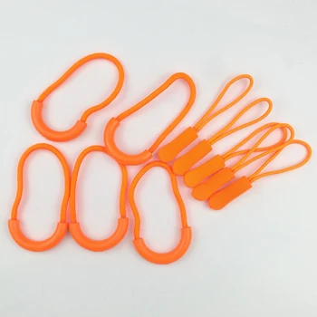10tk/kott oranž värvi Juhe Tõmblukk Tõmbab Trossi Otsad Lukk Clip Zip Lukk Must Seljakott Rõivamanused