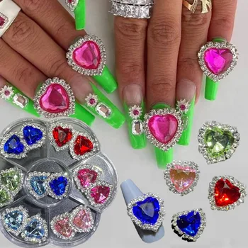 10tk Luksus Rhinestone Madu Nail Art Kaunistamiseks 3D Glitter Sulam, Kristall Kalliskivid Küünte Võlusid Armas Kirss Nail Art Lisatarvikud