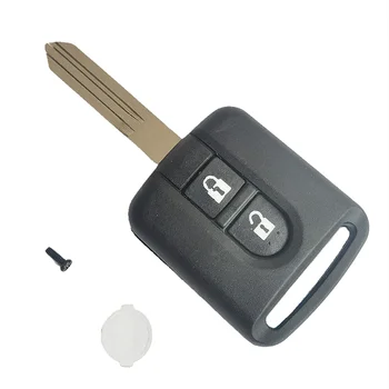 10tk/palju Key Shell 2 Nööpi Remote key kest Nissan Qashqai Navara Micra NV200 Patrol Y61 2002-2016 Auto võti Juhul