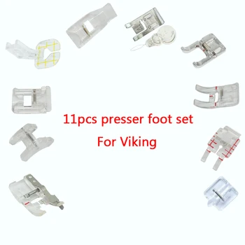 11 tk presser suu Husqvarna Viking ÕMBLUSMASINATE Kaunistus Suu Piecing Suu 7 Groove Cording Foot