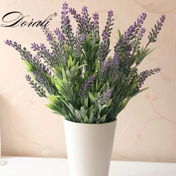 12heads Romantiline Provence ' i kaunistamiseks lavendel lill tehislilled plastikust tera dekoratiivsed Simulatsiooni vee plants1pc