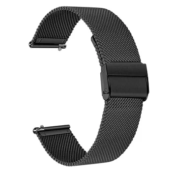18mm 19mm 20mm 21mm 22mm 23mm 24mm Uus Must Milanese roostevabast metallist Watchband Watch Band Rihm Käevõru kiirkinnitustega pin-koodi