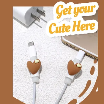 1Pair Kaabel Kaitse Pea Apple 20W Laadija toitejuhe Kate Cartoon Kaabel Vedru Kaabel Korraldajad