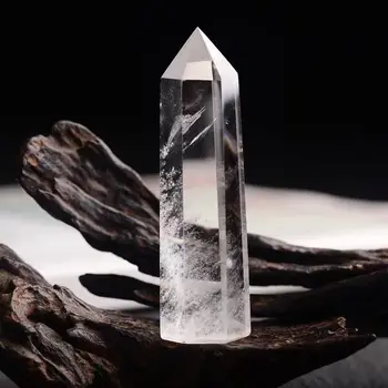 1tk 100% Looduslik Selge Quartz Crystal Võlukepp Punkti Obelisk Rock Energia Tervendav Kristallid Veerus FengShui Home Decor Kaunistused