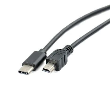 1tk USB Type-c-Mini USB-Kaabel, USB-C-Isane Mini-B Male Konverteri Adapter Lead Data Kaabel 30cm