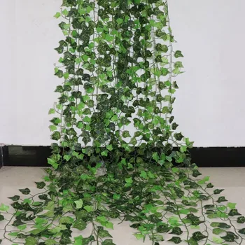 2.4 M 100tk Jätab Kunstliku Ivy Leaf Ratten Vanik Taimed Viinapuu Võltsitud Lehestik Lilled Pugeja Rohelised Taimed Ivy Pärg