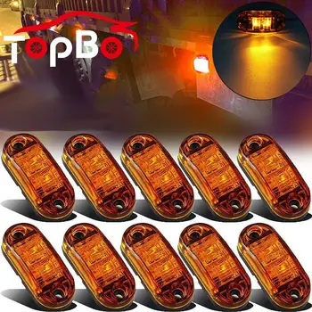 2/5/10 Tk 12V 24V LED Valge Punane Kollane Pool Sm-i Valgus Auto Auto Välised Ovaalne Kliirens Haagisega Veoauto Lamp Hoiatus Saba Valgus