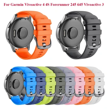 20 22mm Silikoon Watchband Rihmad Garmin Vivoactive 3 4 Eelkäija 245 645 Vivoactive3 Nutikas Käevõru Käepaela Kinnitamine Correa