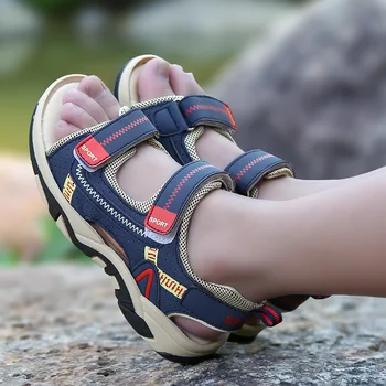 2021 Suvel Kids Kingad Brändi Suletud Varba Väikelapse Poiste Sandaalid Ortopeediliste Sport PU Nahast Beebi Poiste Sandaalid Kingad