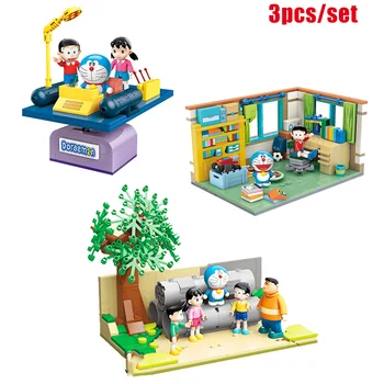 2022 uus anime Doraemon tsement toru tühja ruumi time machine building block mänguasi filmi mudel ehitusplokk tüdruk poiss mänguasi kingitus