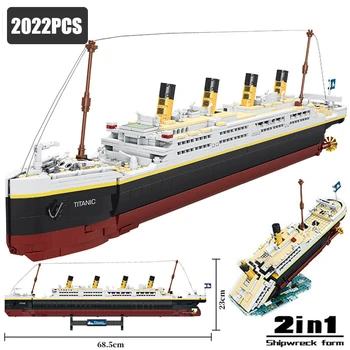 2023 Linna Seeria Titanic Mudel Loominguline Luksuslik kruiisilaev Set DIY paadiehituse Plokid, Tellised Lastele Mõeldud Mänguasjad, Lapsed, Täiskasvanud Kingitus