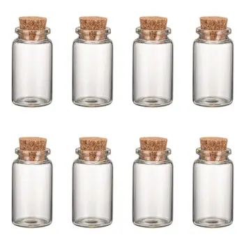 20pcs Mini Selge Klaas Tühi Purk, kes Soovivad Pudelid Viaali Kork Rant Konteinerid Väike Ehted Ladustamise Ekraan