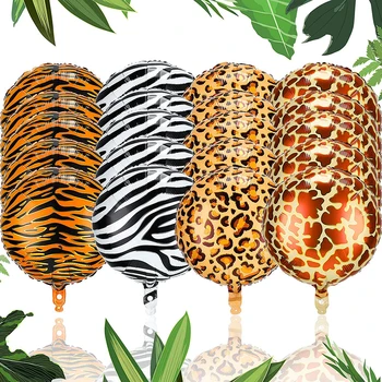 22inch 1/2tk Loomade Prindi Õhupallid Džungli Looma-Foolium Õhupallid Wild Tiger Leopard Sebra Triibu Foolium Ballon Sünnipäeva Decor