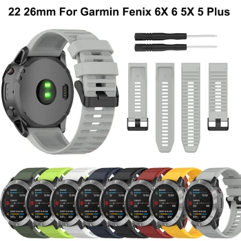 26mm 22mm Watchband Rihma Garmin Fenix 6X 6X Pro 5X 3 3HR Pehmest Silikoonist Randme Bänd Garmin Forerunner 935 945 Käevõru