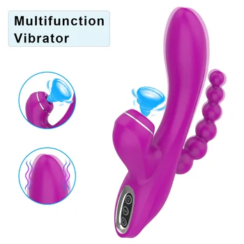 3 In 1 Kliitori Imemiseks Vibraator Naistele Clit Jobu Anal Helmed G-Spot, Vagiina Stimuleerimine Dildo Sugu Mänguasjad, Naiste Masturbators