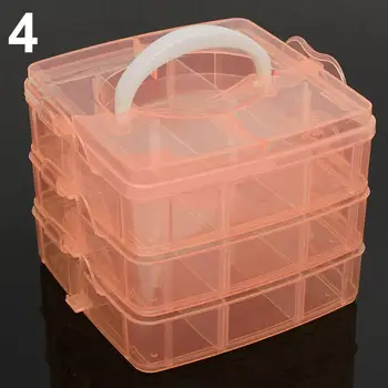 3 Kihti 18 Kupeed Selge Storage Box Konteiner Ehted Pärlitega Korraldaja Juhul Plastikust Tühi Karp Multifunktsionaalset Tööriista Puhul