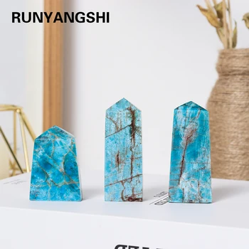 30-50g Looduslik Kristall Tervendav kivi Sinine apatiit Magic punkti Crystal veerus Mineraal Kodu Kaunistamiseks Ravi Kivi DIY Kingitus