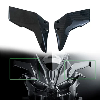 3K Carbon Fiber Mootorratta Tarvikud Ülemine Winglets jäigatiivalised Tuul Fairings Jaoks Kawasaki H2 2015 - 2017 2018 2019 2020-2022