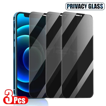 3tk eraelu Puutumatuse Karastatud Klaas IPhone 12 11 14 13 Pro Max Mini XS Max Anti-Spy Protector for IPhone XR SE 6S 7 8 Plus SE Film