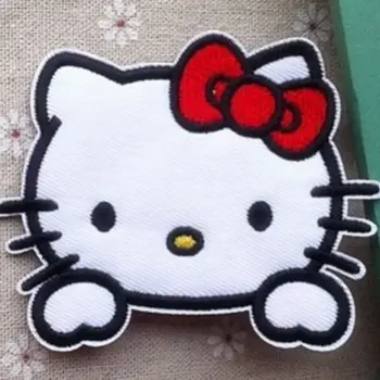 3tk Hello Kitty DIY isekleepuvad Tikandid Kleebised Armas Laste Riided, Kotid Dekoratiivsed Plaastrid Kleebised Remont Toetused