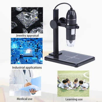 500-1600X 8 LED Digitaalne Mikroskoop Jootmise Tüüp-C USB Elektroonilise Mikroskoobi Mobiiltelefonide Remont LED Luup Kaamera
