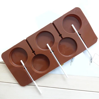 5cm Ringi Silikoon Hallituse Šokolaadi Lollipop 6 Pulgad Suhkru Käsitöö Fondant Kook Dekoreerimiseks Vahend, Küpsetamine Nõud