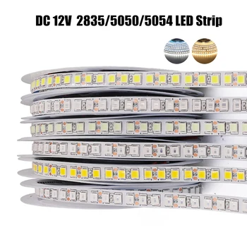 5m LED Riba 2835 5050 5054 120 240leds/m DC12V Paindlik Trossi Lint Lint Valguse Lamp Natural / Soe Valge