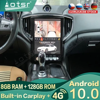 6+128G Android 11 Maserati Ghibli Vertikaalne ekraani Tesla PX6 Auto Raadio Multimeedia Mängija, GPS Navigatsioon CARPLAY DSP 4G LTE