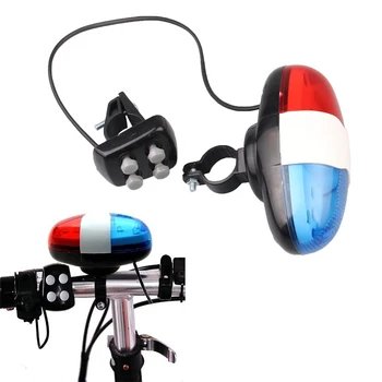 6 LED, 4 Kõlab Sarv Kelluke Helisema Politsei Auto Tuli Trompet Jalgratta-4 Nuppu, Kontrolli Kõrge Kvaliteedi Bike Tarvikud Bike Sireen