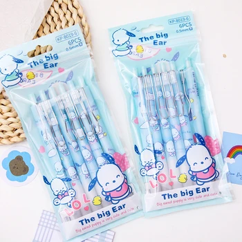 6TK Neutraalne Pen Hello Kittys Sanrio Pochacco Kawaii Laste Kuromi Õpilased Kirjatarvete Vajutage Pliiatsi Mänguasi Tüdrukud Jõulud Kingitused