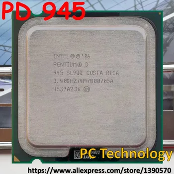 Algne Intel Pentium PD 945 lauaarvutid pd945 protsessor Pentium D 945 3.4 GHz, 4M 800MHz LGA775 tasuta kohaletoimetamine laeva välja 1day jooksul