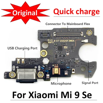 Algse 100% Originaal Uus Xiaomi Mi9 9 Mi Se Laadimine USB Pordi Mikrofon Mic Dock Connector Board Flex Kaabel Parandus Osad