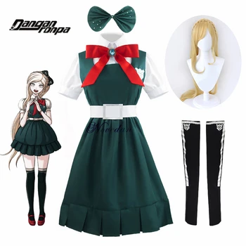 Anime Danganronpa 2 Meeleheide Sonia Nevermind Cosplay Kleit Naine Pool Halloween Kostüüm JK Koolis Ühtne Ja Parukas
