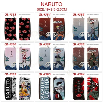 Anime Naruto Kaardi Omanik Pikk Tõmblukk PU Sidur Prindi Käekotid Naistele Mündi Omanik Pakettaknad Rahakoti Käekotti Kott Meeste Rahakott