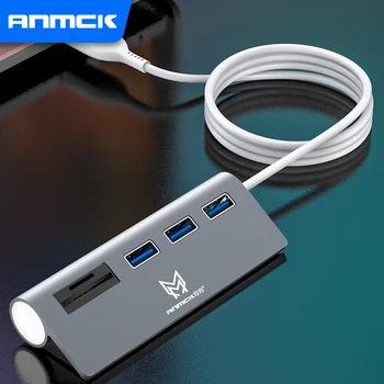 Anmck USB 2.0 Hub 5 Porti SD Mälukaardi Lugeja Sülearvuti Macbook Pro USB-Jaoturi Adapter USB 2.0 Hub PC-Arvuti Accessorie
