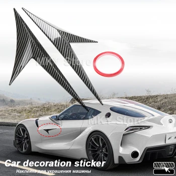 Auto Välisilme sisselaskeõhu Vooluhulka Pool Poritiiva Vent Tiiva Kate Sisekujundus Tuning Car Styling Hai Gill ABS Kaunistamiseks 3D Kleebis