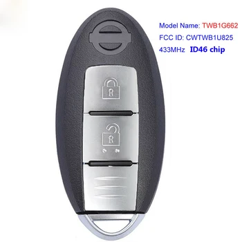 Auto Võtmeta Smart Remote Key 433Mhz ID46 Kiip Tiida Juke Vastupidi NP300 Navara Pulsar Micra Märkus Murano Piiril Märts