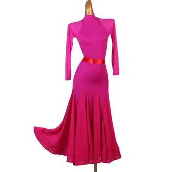 Ballroom Kleit standard tantsusaal ameerika sile kleit valss kleit tango kleit tantsusaal kleidid roosa tantsusaal kleit mq232