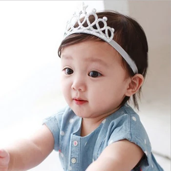Beebi Glitter Printsess Crown Hairband Juuksed Tarvikud Hõbe Kuld Peapael Imiku Tüdruk Peapaela Childern Juukse Klambrid
