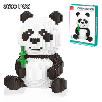 Bibilock 3698PCS Panda 3D Mudel Mikro-ehitusplokid Koguda Telliseid Mänguasjad Armas Loomade Kodu Kaunistamiseks Kingitusi Sõber Poisid