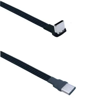 C-tüüpi USB-C-90 Kraadi Nurga adapter cable Power bank paindlik kaabel PD kaabel-laadimiskaabel USB-C-kurv korter silikoon kaabel