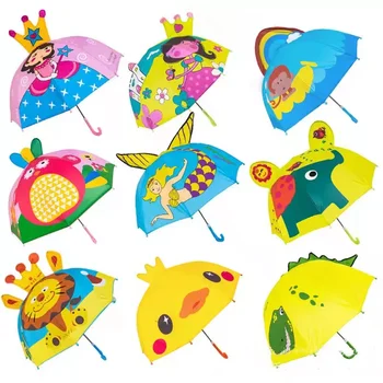 Cartoon Lapsed Vihmavari animatsiooni loominguline pika käideldakse 3D kõrva modelleerimine lapsed vihmavari poisid tüdrukud